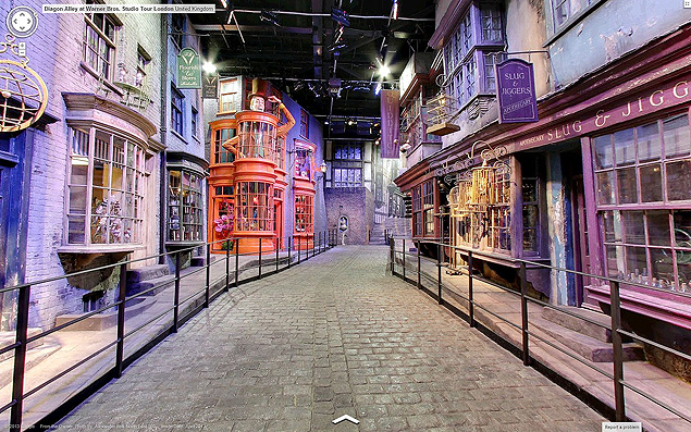 Google Street View permite fazer tour virtual em 360 pelo Beco Diagonal, da saga "Harry Potter"