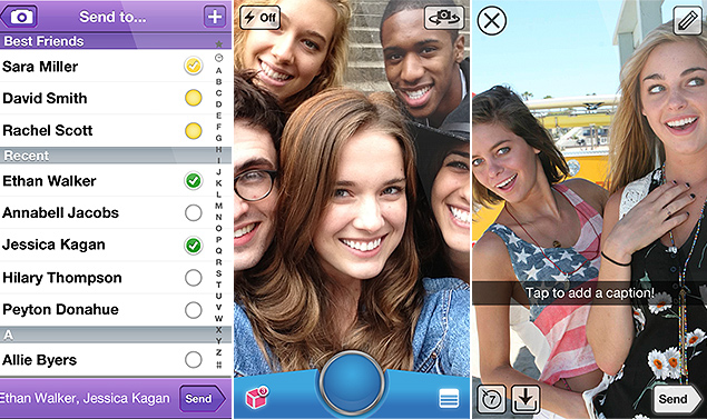 Imagem de divulgao do aplicativo de mensagens SnapChat, sucesso entre jovens dos EUA