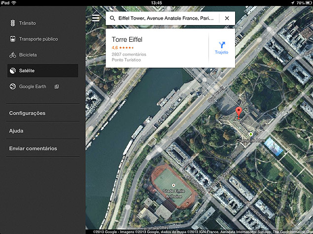 Agora compat�vel com iPad, novo Google Maps leva recurso 