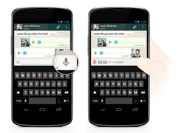 WhatsApp atualiza versões de seu aplicativo e inclui mensagens de voz