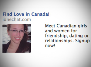 Anncio de site de relacionamentos que mostra Rehtaeh Parsons, canadense que se matou aos 17; Facebook pediu desculpas pela veiculao da propaganda