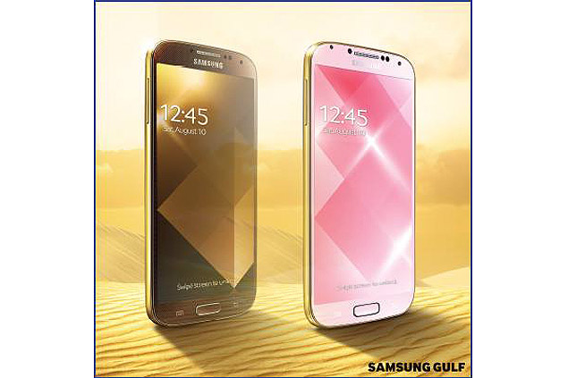 Samsung Galaxy S4 dourado, lançado nos Emirados Árabes; Apple lançou iPhone da mesma cor há duas semanas