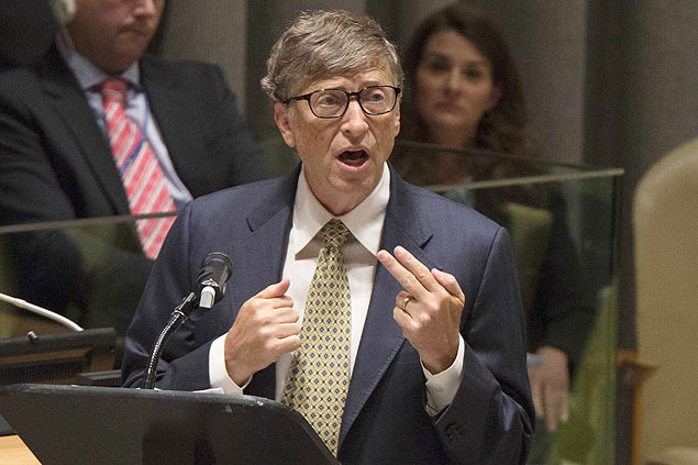 O fundador da Microsoft, Bill Gates, em evento paralelo  Assembleia Geral da ONU