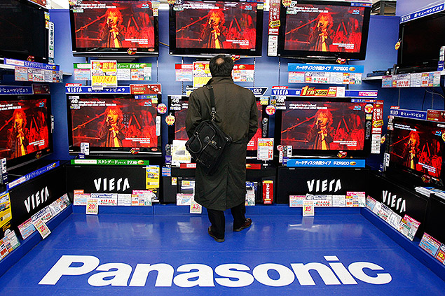 Seo de loja em Tquio dedicada a TVs da Panasonic; empresa deixou negcio com telas de plasma