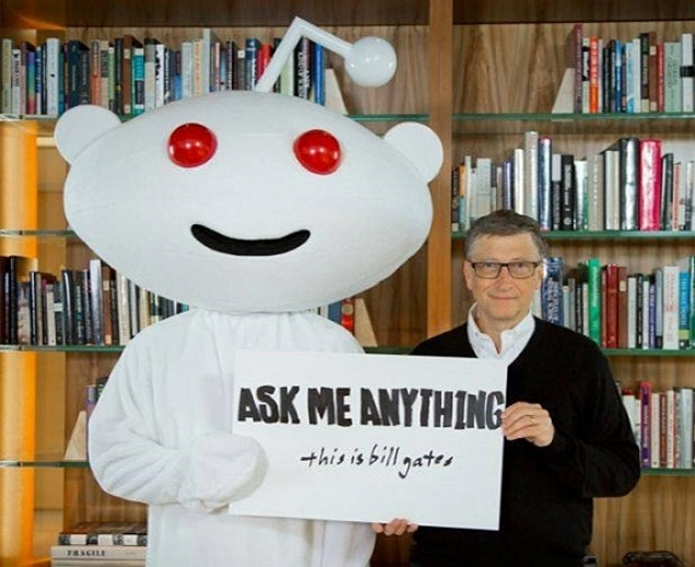 Bill Gates em cena do vdeo que foi divulgado antes da conversa no Reddit