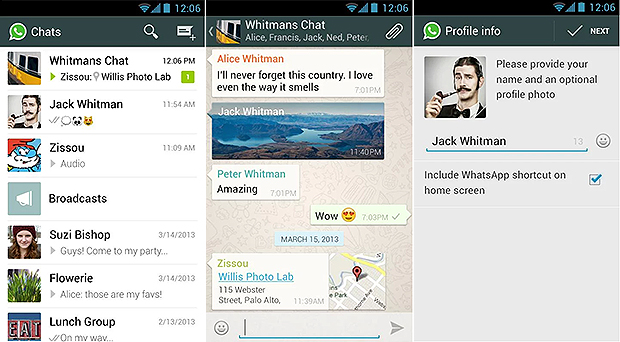O WhatsApp em sua versão para Android