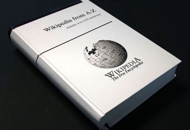Primeiro volume da Wikipdia em ingls, impresso pela editora alem PediaPress