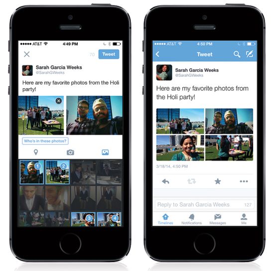 Nova verso do aplicativo mvel do Twitter permite envio de at quatro fotos