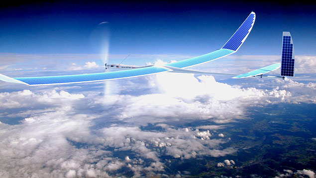 Crdito: divulgao / Titan Aerospace Legenda: drones da startup so alimentados por energia solar