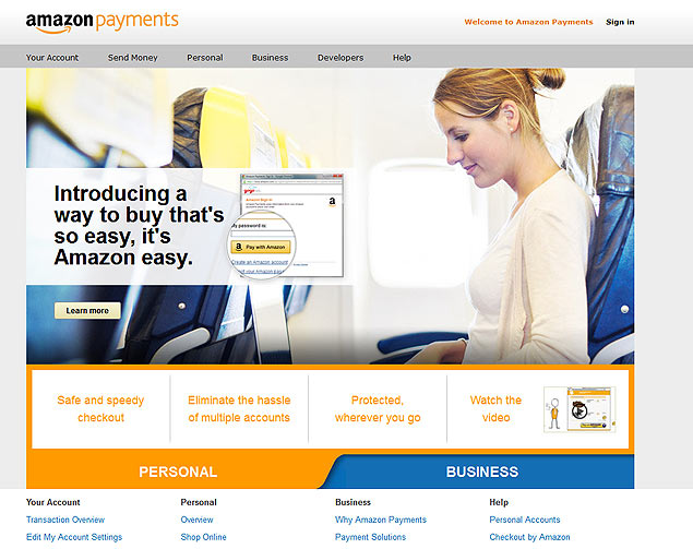 Amazon lança sistema de pagamento online 
