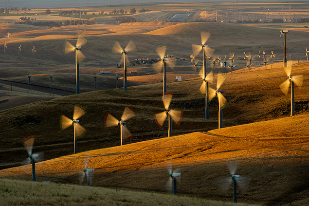 Turbinas de energia elica em Livermore, na Califrnia