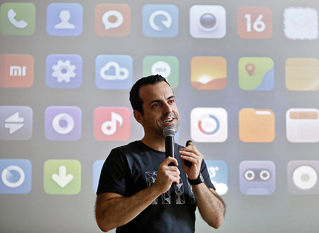 Hugo Barra, vice-presidente internacional da Xiaomi, fala durante evento na ndia