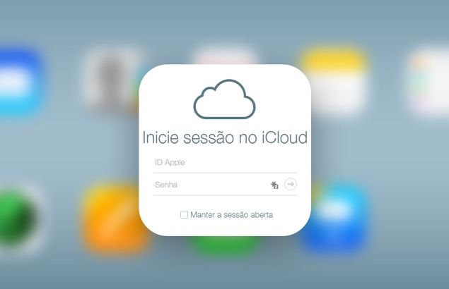 Tela de início do iCloud, serviço de armazenamento na nuvem da Apple