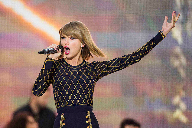 A cantora Taylor Swift, que iniciou polmica com o Spotify, em Nova York
