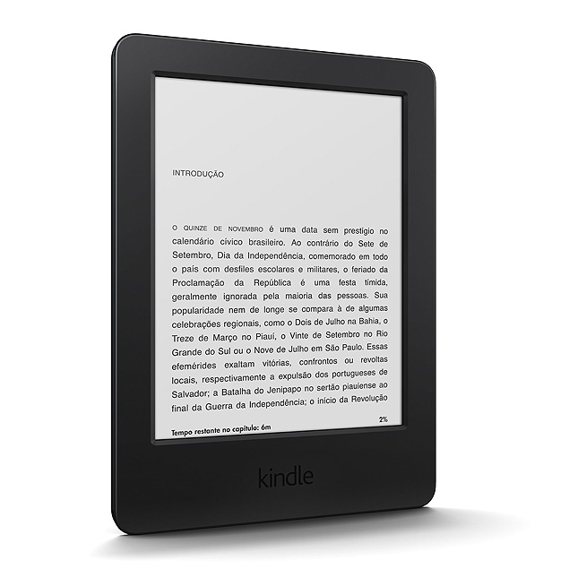 O novo Kindle mais bsico, que chegou ao Brasil em novembro de 2014 por R$ 299