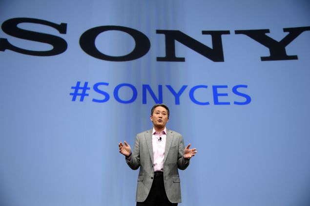 O presidente da Sony, Kazuo Hirai, fala durante feira eletrnica CES, em Las Vegas