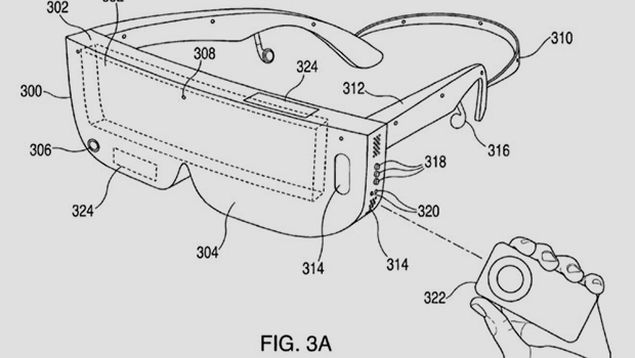 Figura de dispositivo de realidade virtual da patente obtida pela Apple lembra o Galaxy VR, da Samsung