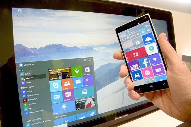 Demonstrao do Windows 10, que vai rodar em PCs e celulares 