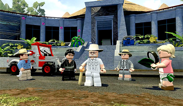 Cena de trailer do jogo Lego Jurassic World