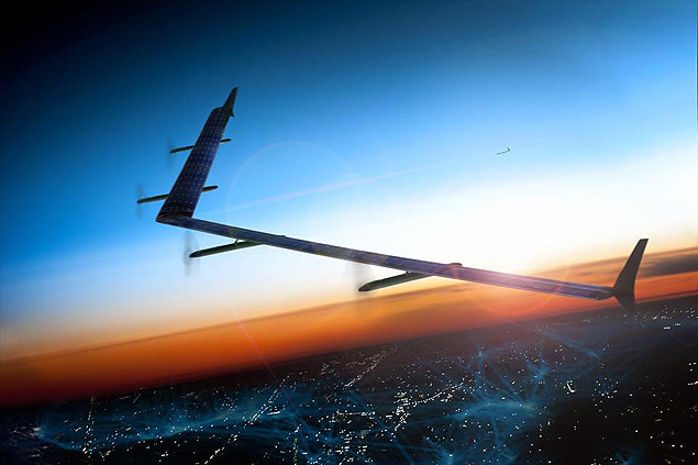 Imagem usada por Zuckerberg no post sobre os testes de drones que usam laser para levar internet a lugares isolados