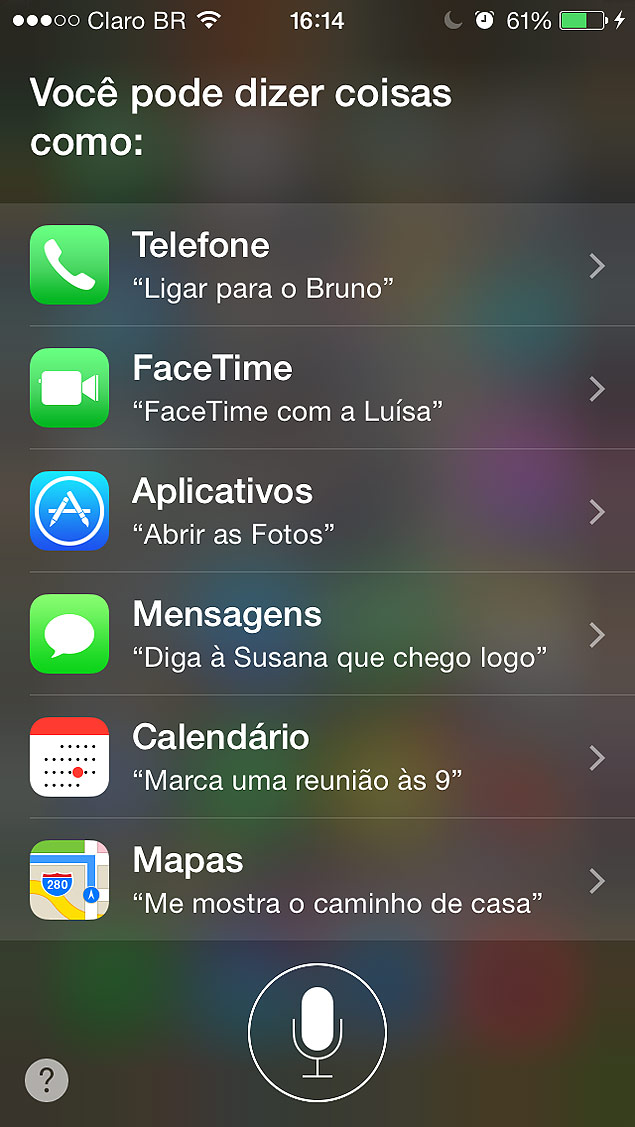 A atualização inclui novas opções de línguas para a Siri, sendo uma delas o português