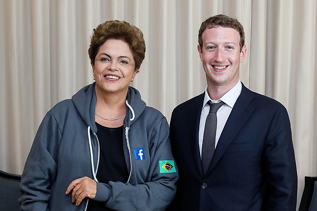 Dilma e Zuckerberg durante o encontro na Cidade do Panamá