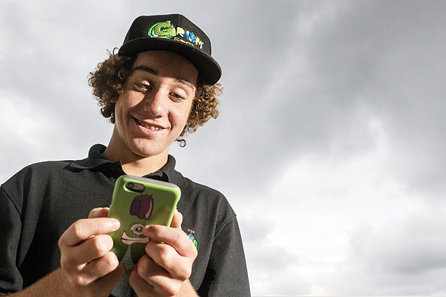 Zach Marks, 14, fundador da rede social para crianas Grom Social