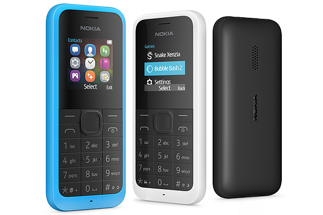 O Nokia 105, que tem o joguinho "Snake" como uma das capacidades mais avanadas