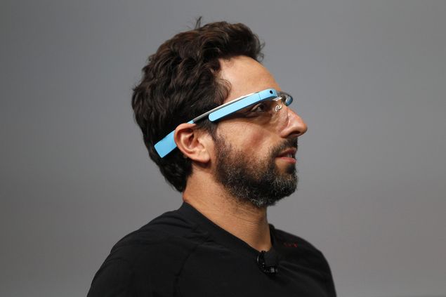 Sergey Brin, cofundador do Google, em uma demonstrao do Google Glass, em 2012