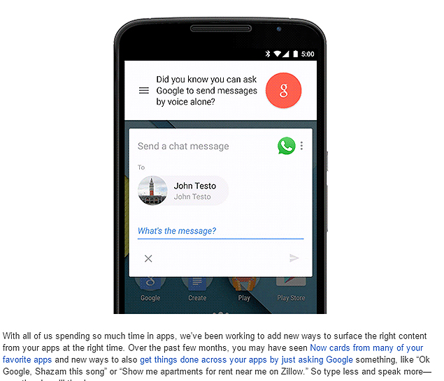 Aplicativo do Google permite mandar mensagem de voz para o WhatsApp