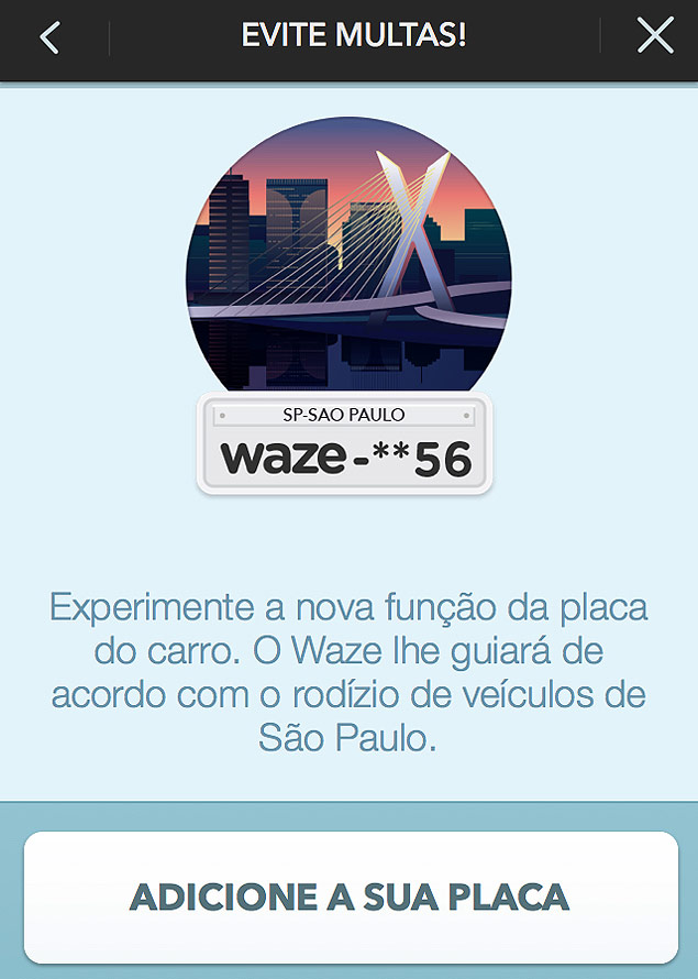 O Waze agora avisa o usuário sobre o rodízio de veículos na cidade de São Paulo