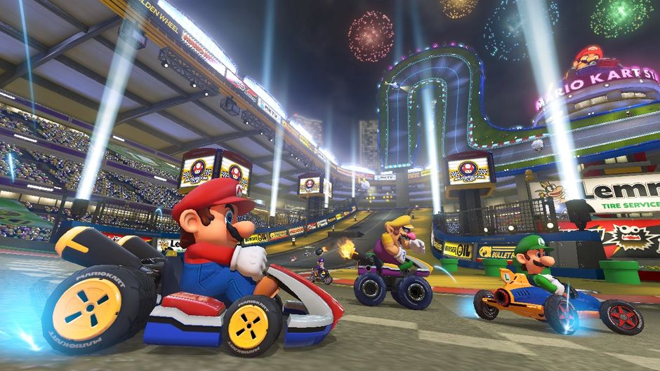 Cena do game "Mario Kart"