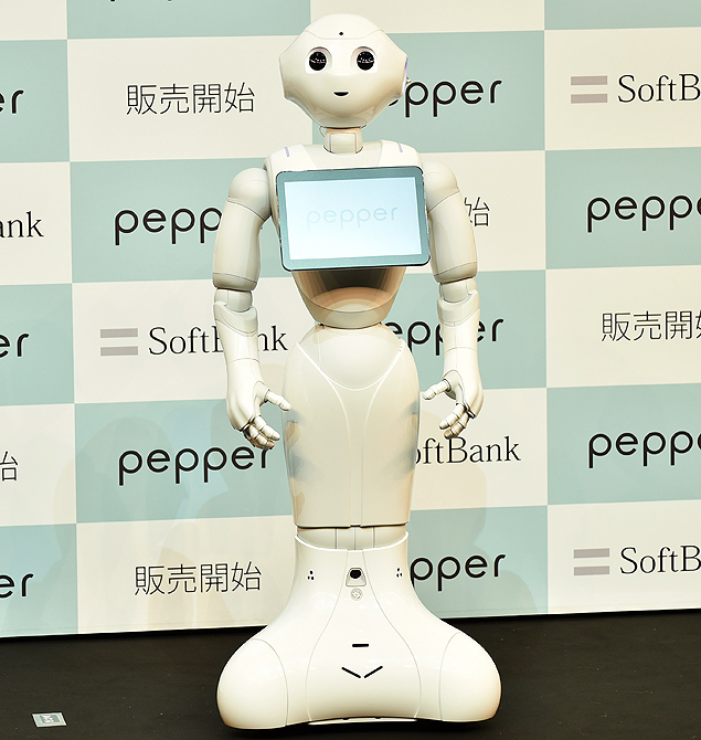 (FILES) In this file photo taken on June 18, 2015, Pepper, the world's first personal robot that can read emotions, is displayed during a photo session at a press conference in Urayasu, suburban Tokyo. The company behind a chatty Japanese humanoid named Pepper has felt the need September 2015 to remind customers who purchase the robots not to engage in sex with them. Mobile phone giant SoftBank, which sells the units in Japan, states helpfully in its user agreement: "The policy owner must not perform any sexual act or other indecent behaviour." AFP PHOTO / KAZUHIRO NOGI / FILES ORG XMIT: KN050