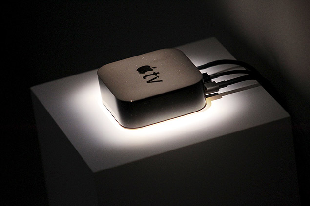 The new Apple TV is displayed during an Apple media event in San Francisco, California, September 9, 2015. REUTERS/Beck Diefenbach ORG XMIT: SAN116