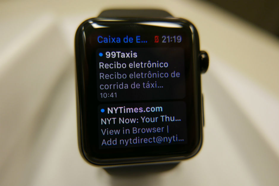 Tela de notificaes Apple Watch