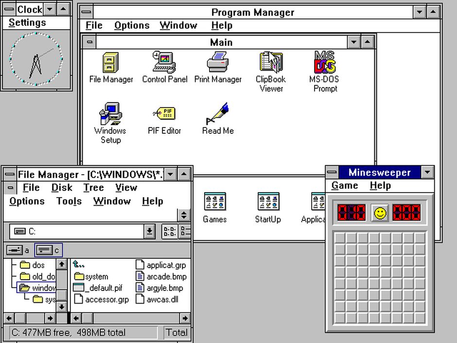 O Windows 3.1, que ainda funciona (!)