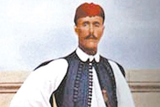 Spyridon Louis, que virou celebridade ao vencer a maratona, nos Jogos Olmpicos de Atenas (Grcia), em 1896