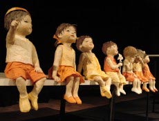Exposio de bonecas no Jardim Japons, do parque "3 de Febrero", em Buenos Aires