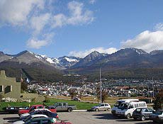 Saindo do centro de pesquisas Cadic, tem-se uma visão espetacular de Ushuaia