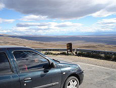 Mirante na estrada para a cidade de El Calafate