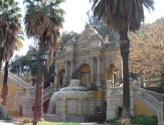 Terraza Neptuno, que fica no Cerro Santa Lucia, na cidade de Santiago (Chile)