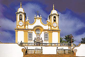 Igreja matriz de Santo Antnio, em Tiradentes; cidade faz parte da trilha dos Inconfidentes, em Minas Gerais