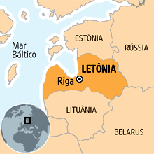 Mapa Letônia