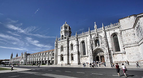 Mosteiro dos Jerónimos, no bairro de Belém, é uma das atrações de Lisboa