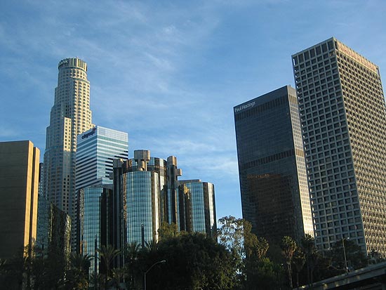 Vista area da cidade de Los Angeles
