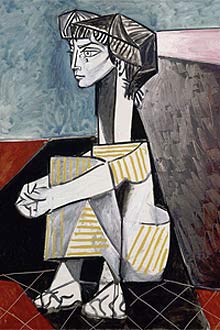 "Jacqueline com Mos Cruzadas", 3 de junho de 1954 da coleo de Pablo Picasso no Museu Nacional Picasso, em Paris