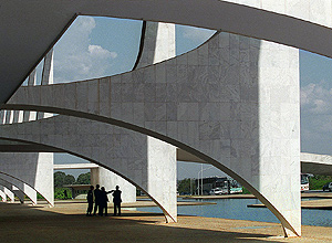 O Palácio do Planalto, obra do arquiteto Oscar Niemeyer