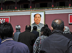 Imagem de Mao Ts-Tung no Portao da Paz Celestial
