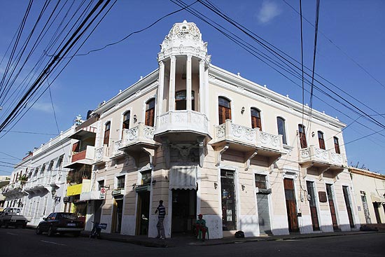 Vista geral de casa na rea colonial de Santo Domingo