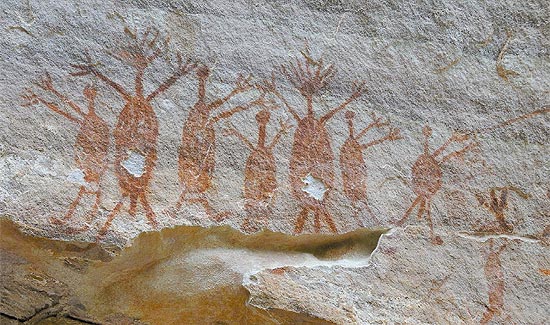 Pinturas rupestres violadas no parque nacional piauiense